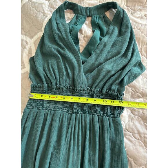 Anthropologie Bionda Plisse Jumpsuit Size Medium Turquoise - Picture 13 of 13